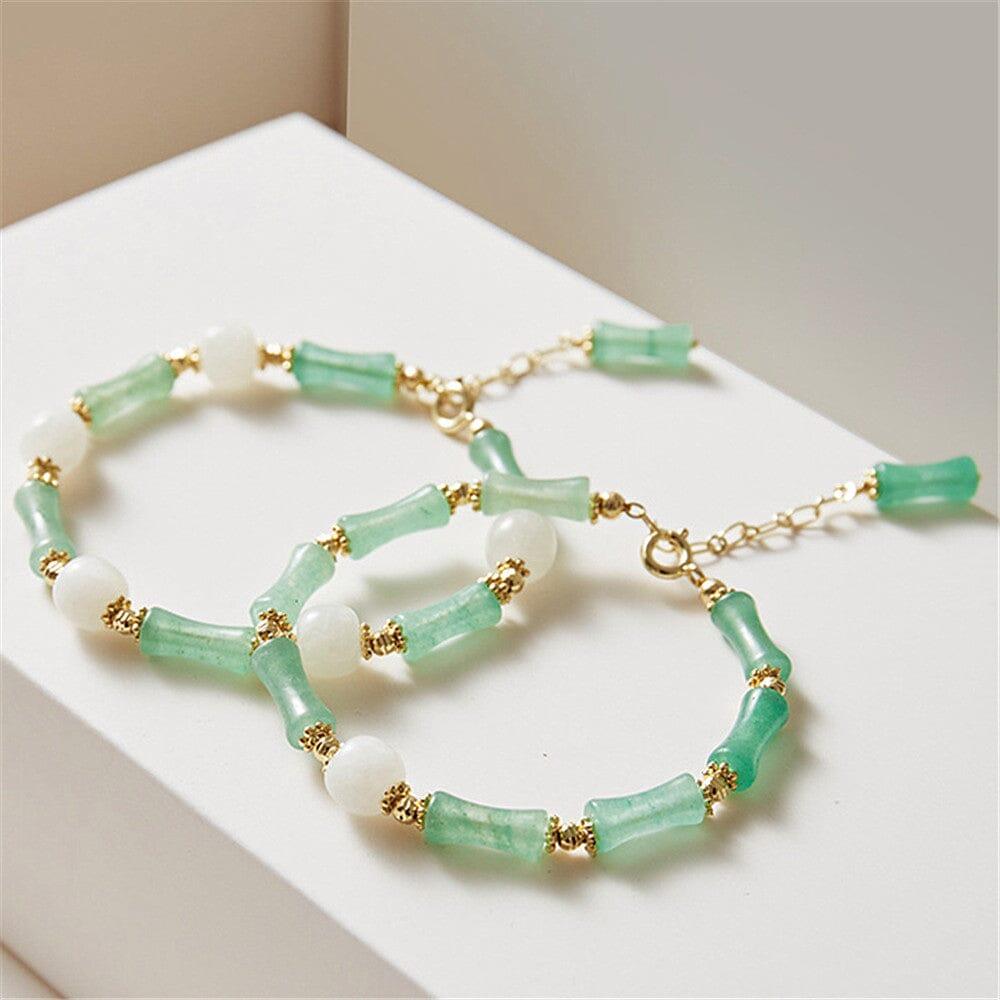 Bracelet Aura Mordorée en Jade Hetian