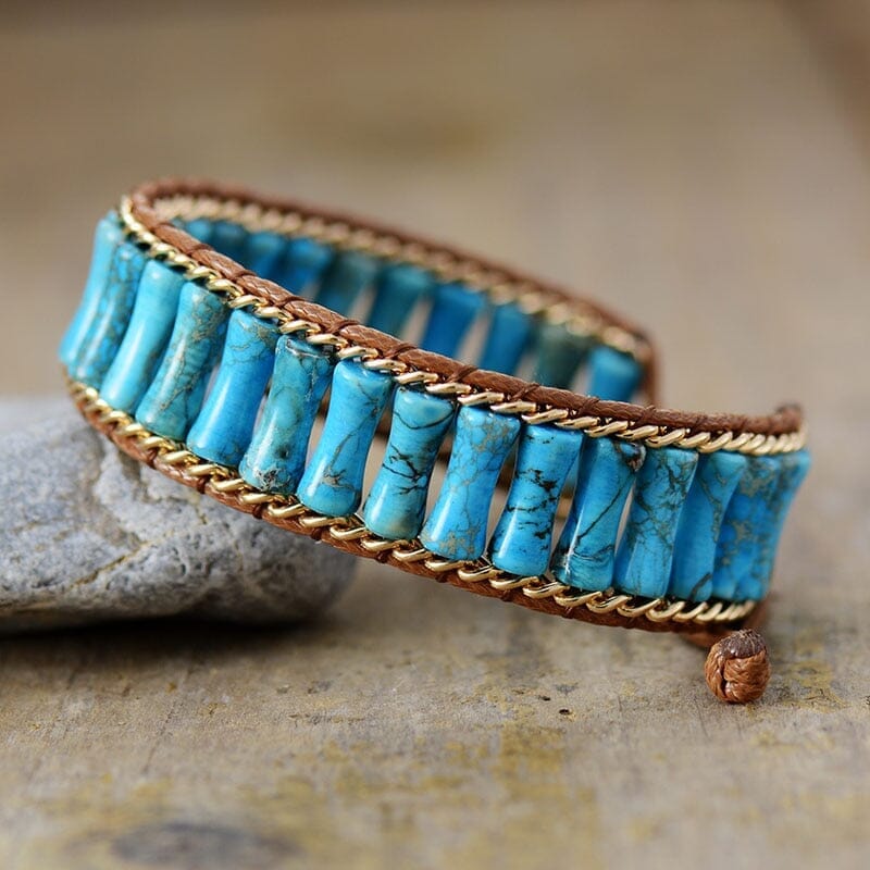 Bracelet "Énergie de Guérison" en Turquoise, Améthyste et Lapis-Lazuli