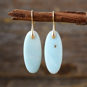 Boucles d'Oreilles Paisibles Silhouettes en Amazonite