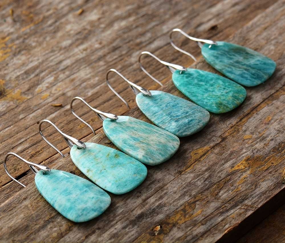 Boucles d'Oreilles Nature Sauvage en Amazonite