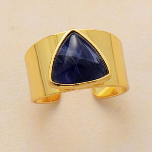 Bague En Améthyste, Turquoise et Lapis-Lazuli Enchantement Hypnotique