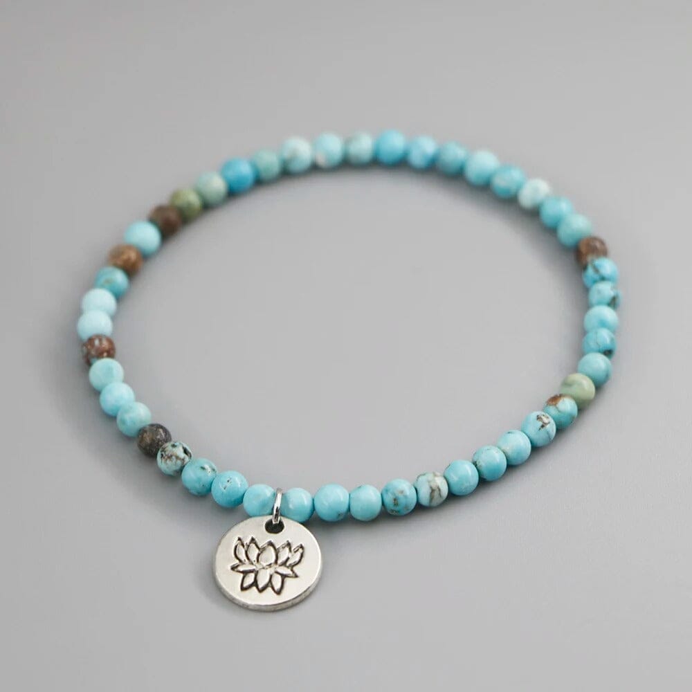 Bracelet Lotus Tranquille en Turquoise