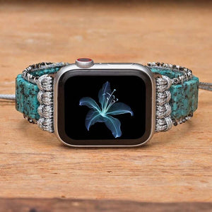 Bracelet d'Apple Watch Sésame Bleu Serein