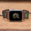 Bracelet d'Apple Watch Fascinante Paix en Hématite et Jade