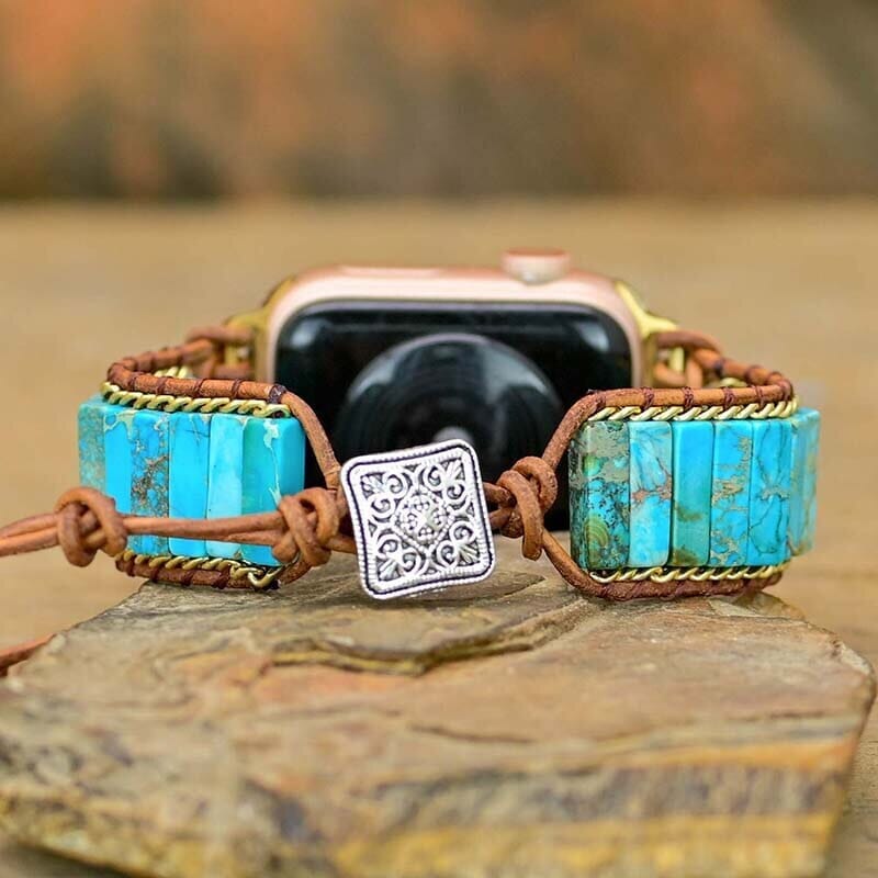 Bracelet d'Apple Watch Sagesse et Purification en Turquoise