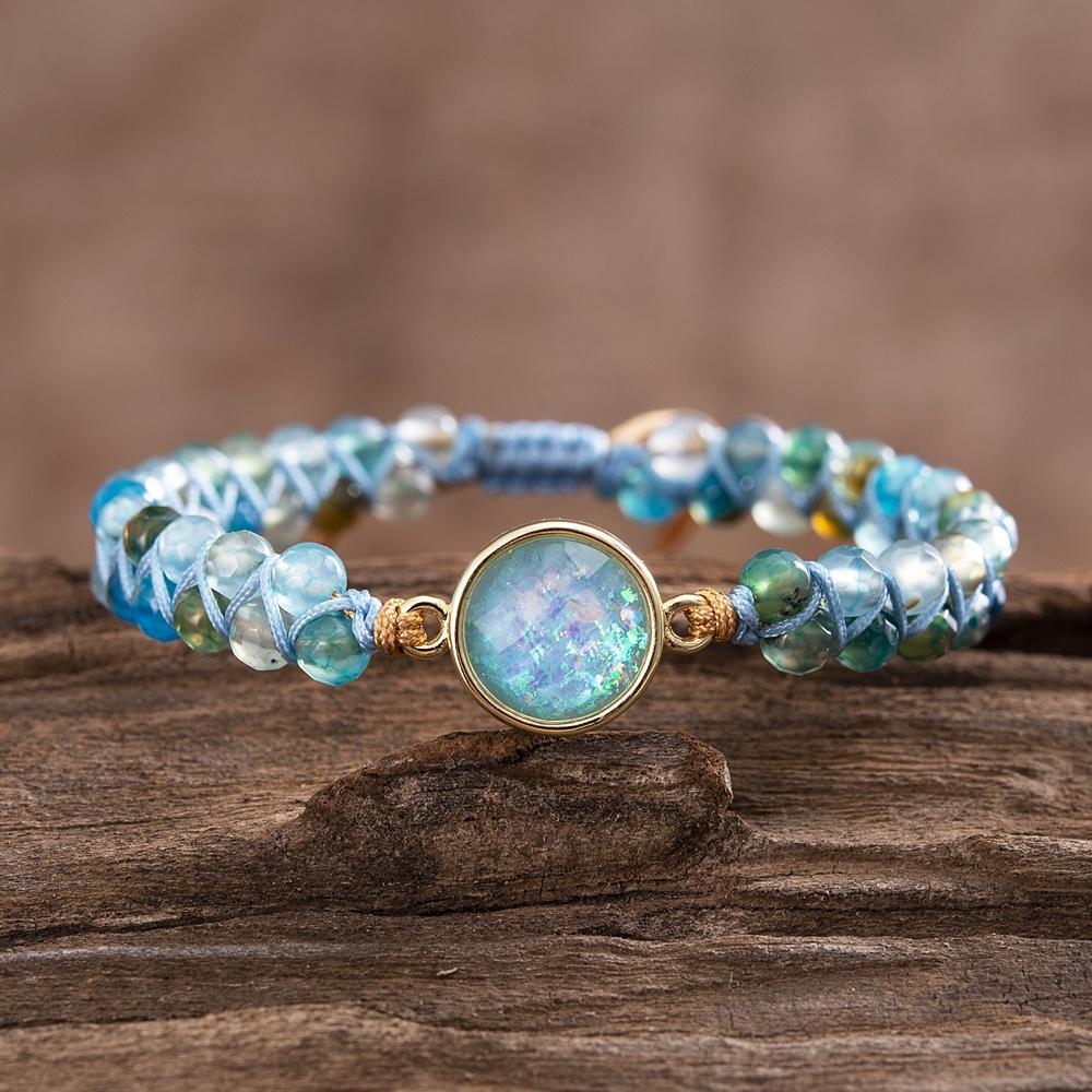 Bracelet Captivant Opale Bleue