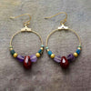 Boucles d'Oreilles en Pierres Naturelles Chakra