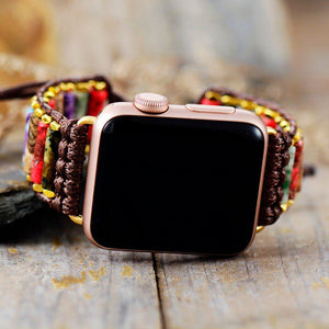 Bracelet d'Apple Watch Purification Énergétique en Jaspe et Agate