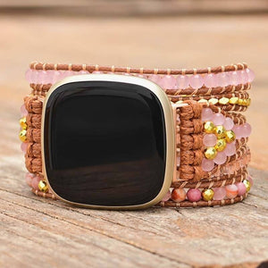 Bracelet pour Montre Fitbit Dévotion Divine en Quartz Rose