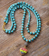 Collier Mala en Turquoise "Bouclier des Chakras"