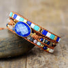 Bracelet en Lapis et Perles Carrées