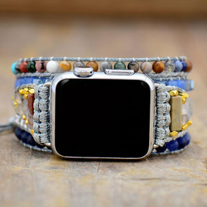 Bracelet d'Apple Watch en Agate et Sodalite