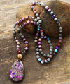 Collier Mala Multicolore Goutte