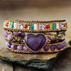 Bracelet Guérisseur Enveloppant et Coeur Violet