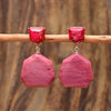 Boucles d'Oreilles "Amour Éternel" en Pierre Empereur et Rhodochrosite