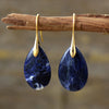 Boucles d'Oreilles Gouttes Mystères de Minuit en Sodalite