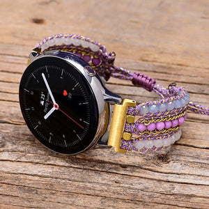 Bracelet de Montre Samsung Mystères Violets en Pierre Précieuse