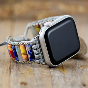 Bracelet d'Apple Watch Positivement Charmante en Agate et Jaspe