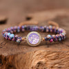 Bracelet Tressé d'Amitié en Opale Violette