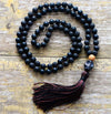 Collier Mala Positivement Sereine en Agate et Pierre de Lave