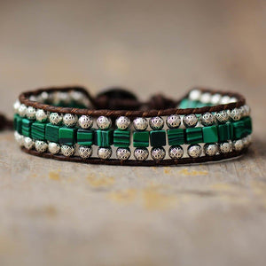 Bracelet en Malachite Tibétaine Unisexe