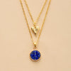 Collier Pure Sagesse en  Lapis-Lazuli et Quartz Rose