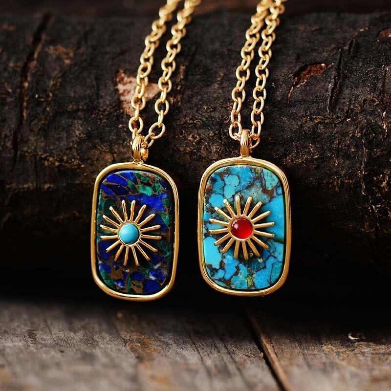 Collier Géométrique Pouvoir du Soleil