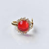 Bague en Perles d'Eau Douce Rouge Filaire