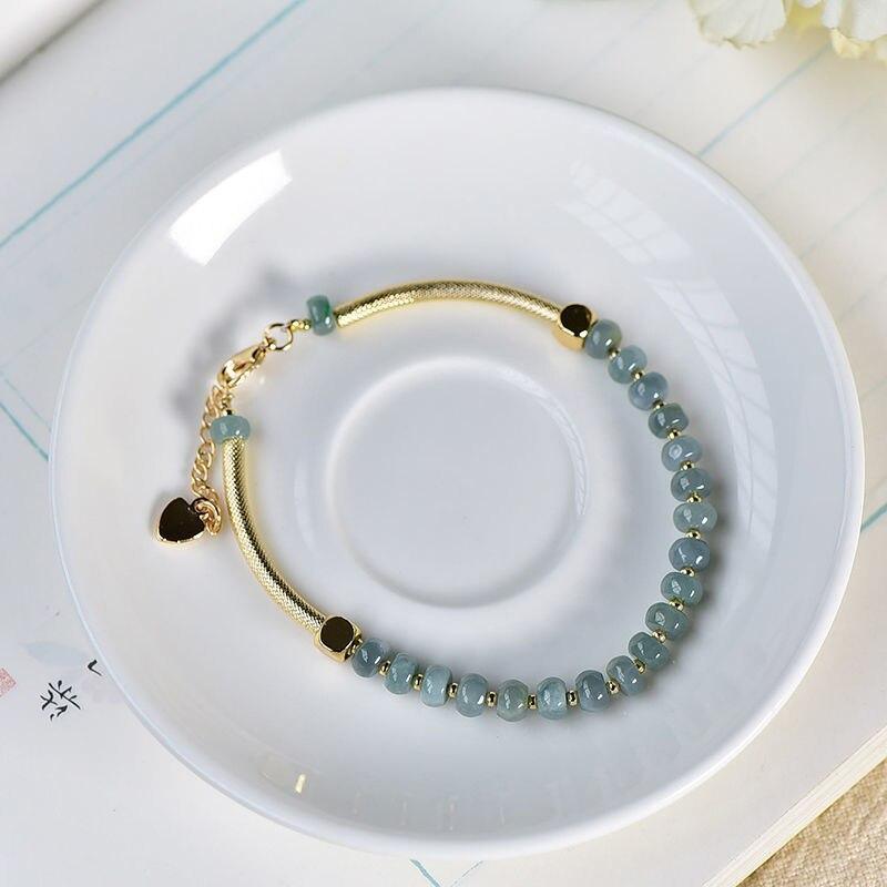 Bracelet Semi-Rigide Élégance en Jade