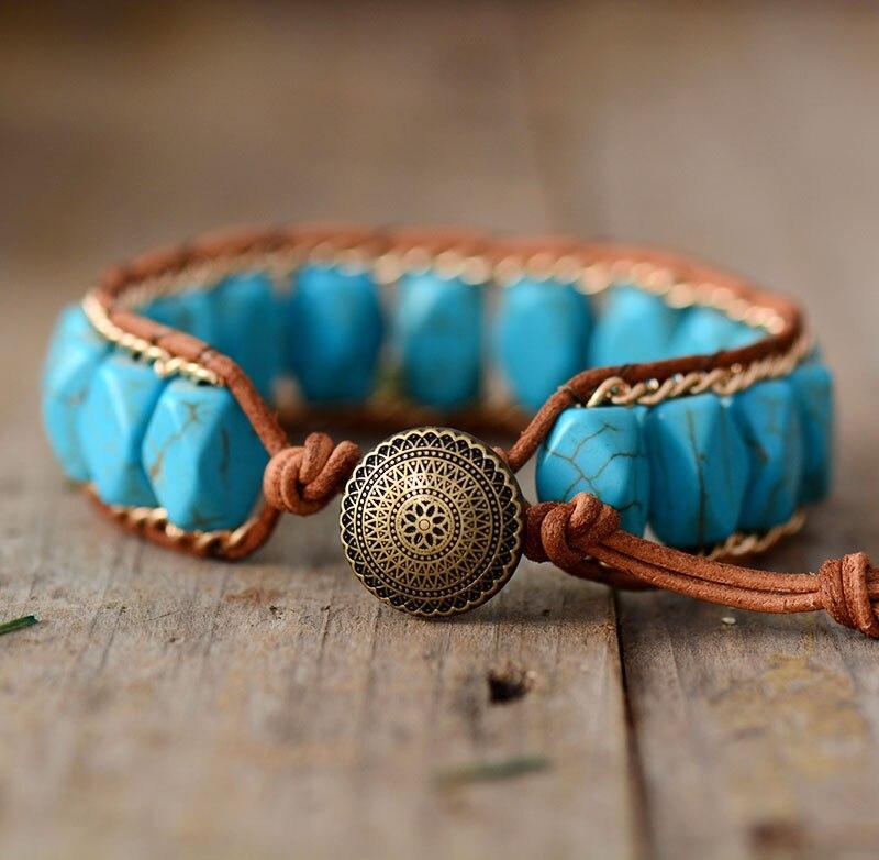 Bracelet en Turquoise Thérapeutique