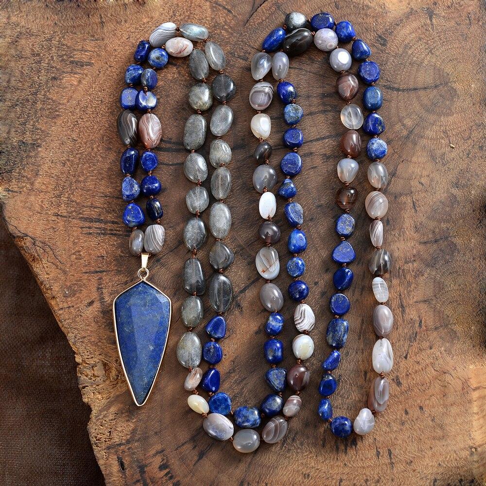 Collier Mala Protecteur en Lapis