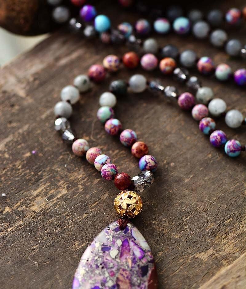 Collier Mala Multicolore Goutte