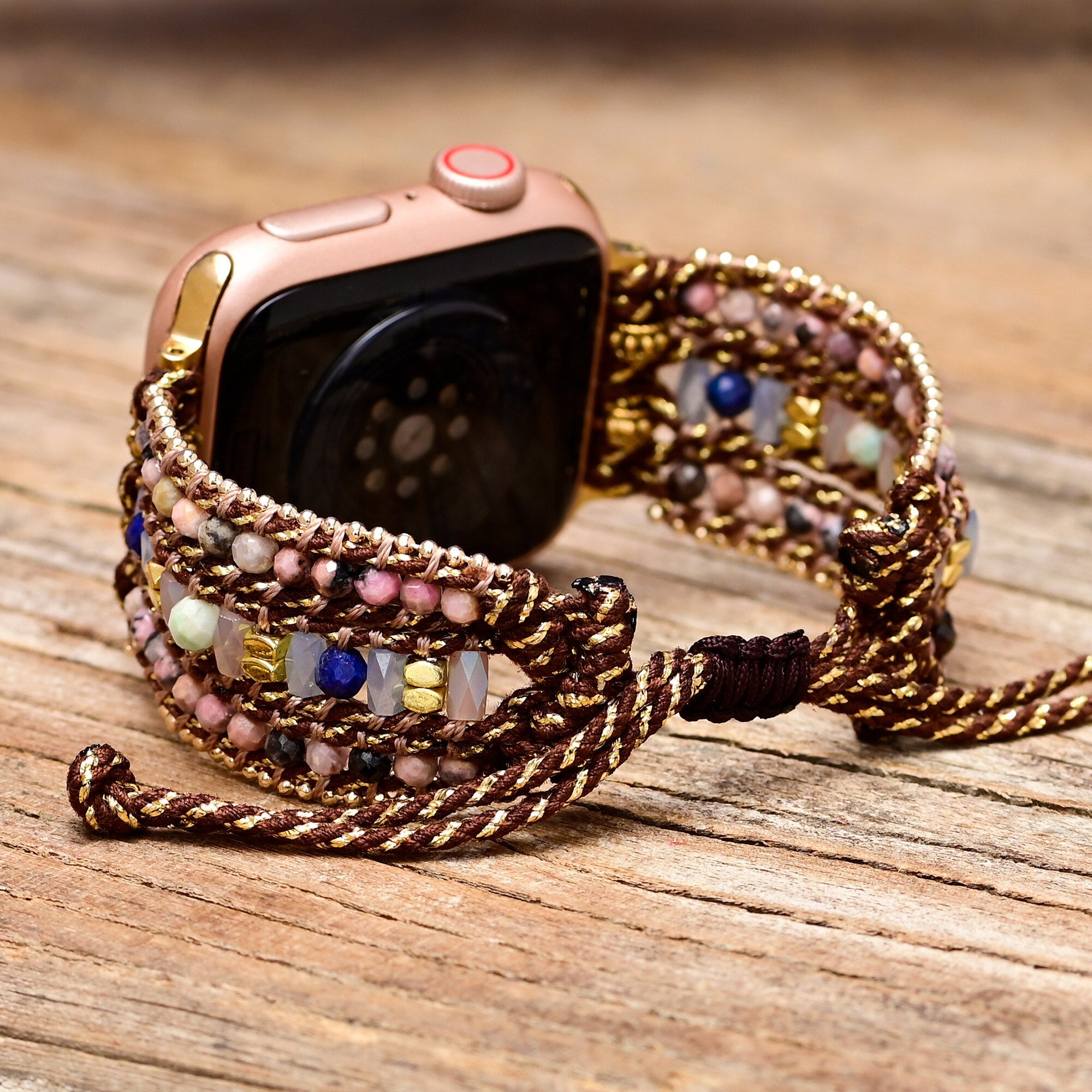 Bracelet d'Apple Watch Envoûtant Espoir en Rhodochrosite