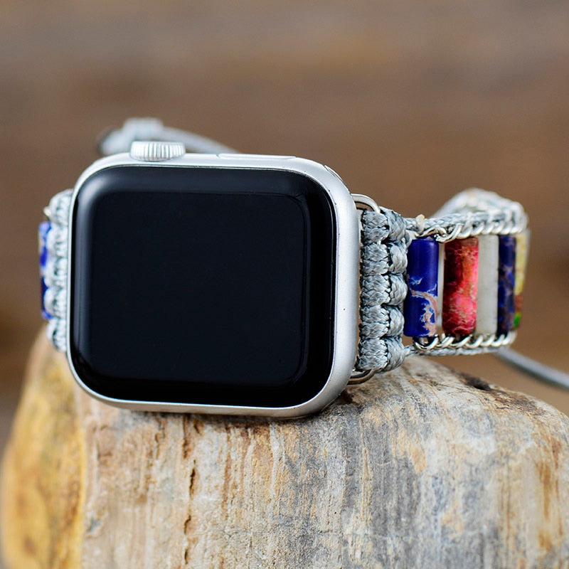 Bracelet d'Apple Watch Positivement Charmante en Agate et Jaspe