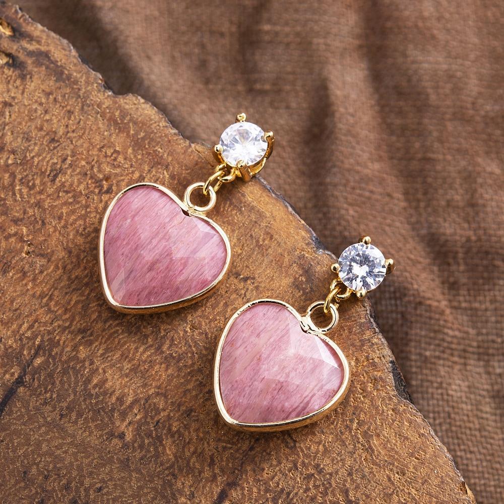 Boucles d'Oreilles Pure Élégance en Rhodochrosite