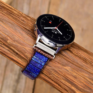 Bracelet pour Montre Samsung Profondeur en Jaspe Bleu