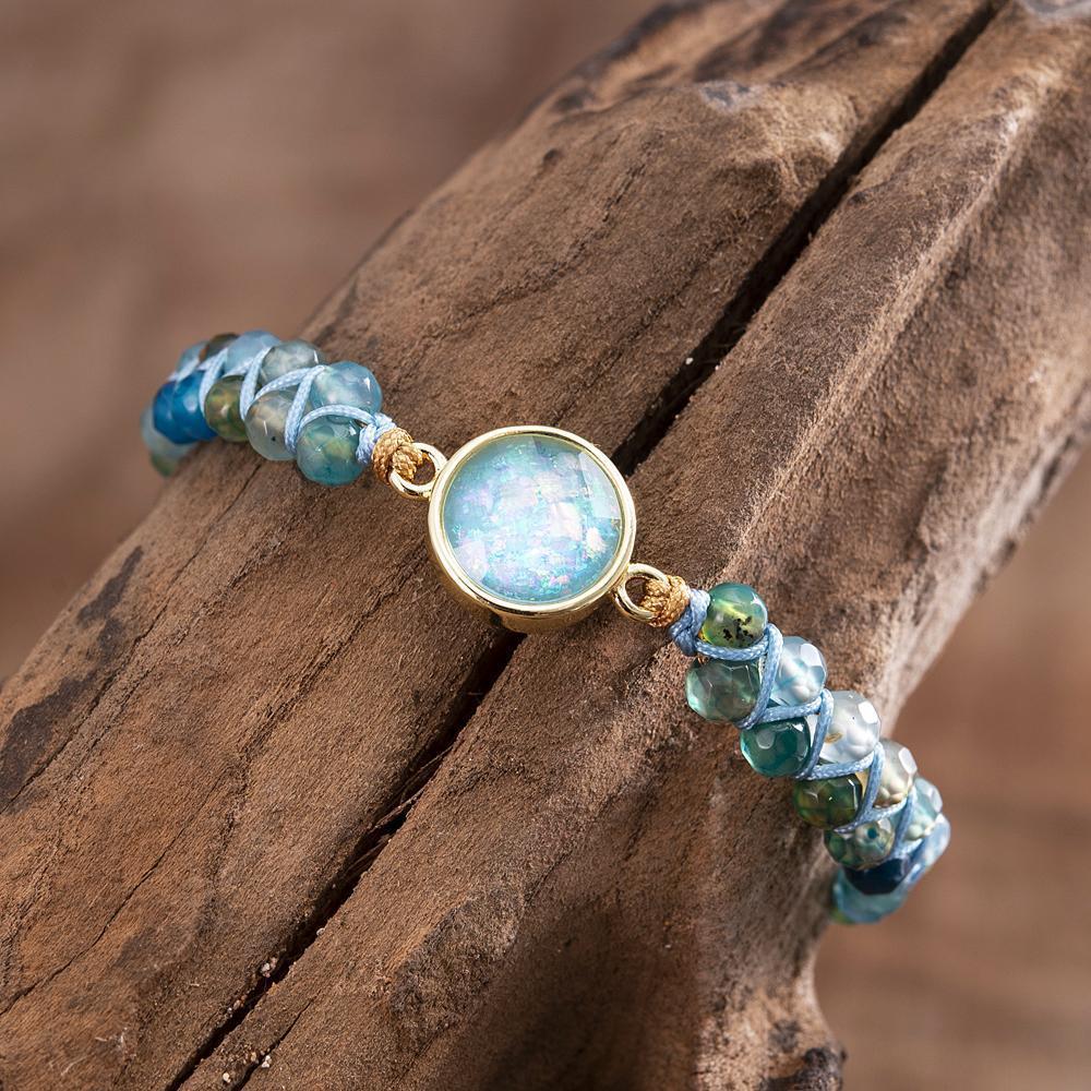 Bracelet Captivant Opale Bleue