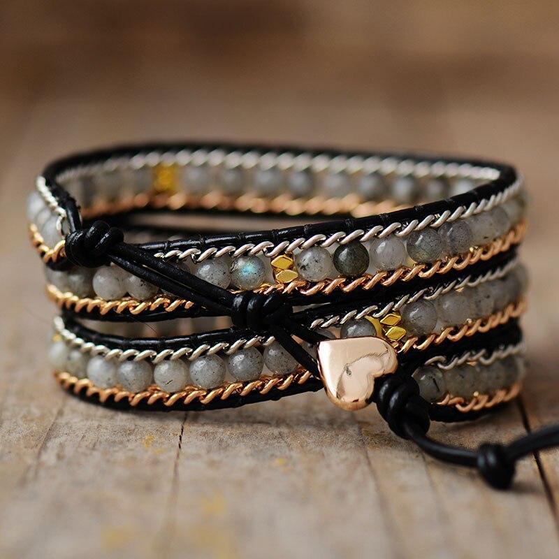 Bracelet Chic Punk en Labradorite