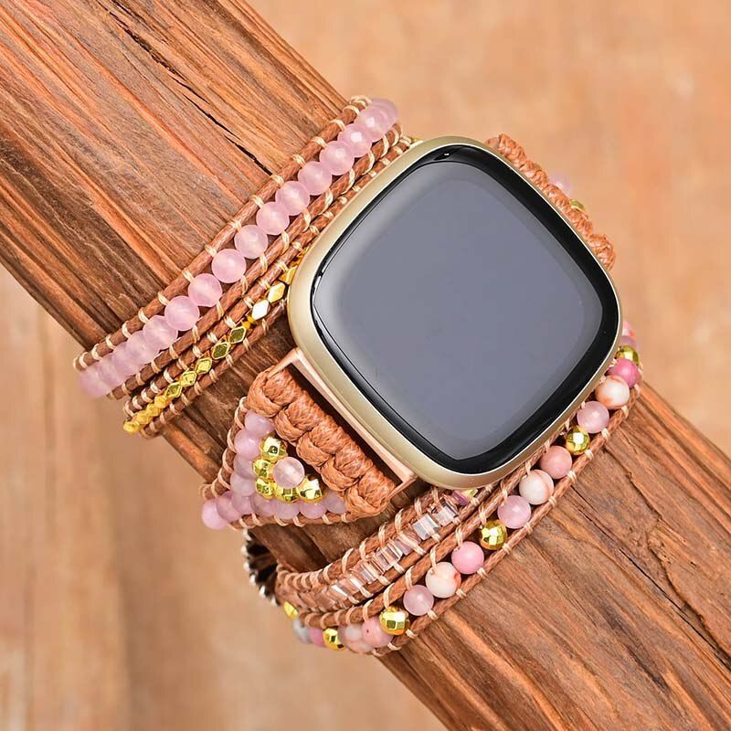 Bracelet pour Montre Fitbit Dévotion Divine en Quartz Rose