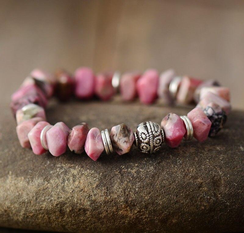 Bracelet d'Amour Arbre de Vie en Rhodonite