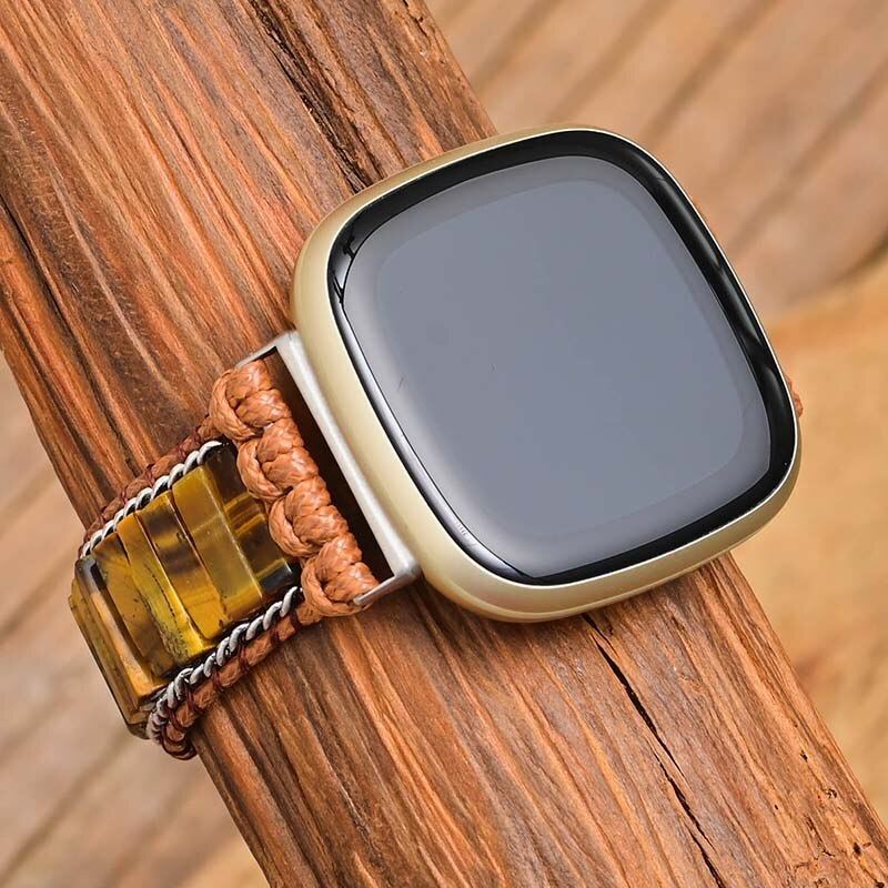 Bracelet pour Montre Fitbit de Force en Oeil de Tigre