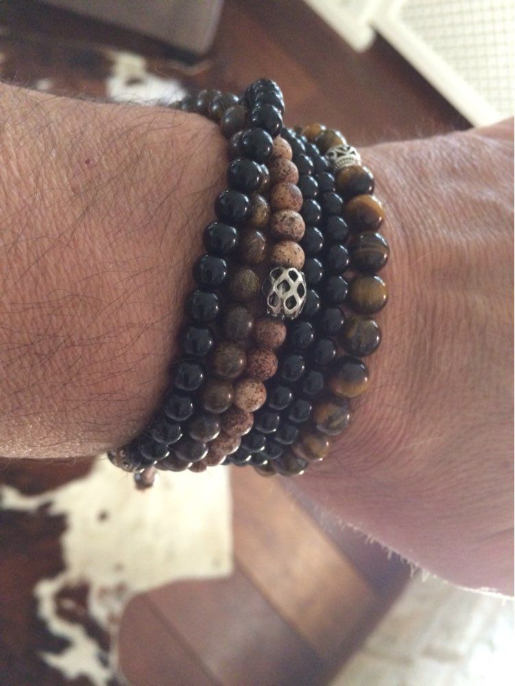 Bracelet en Bronzite Bouddha