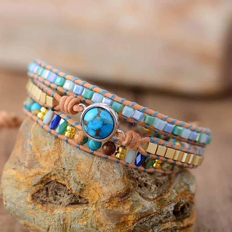 Bracelet Oeil de Protection en Turquoise