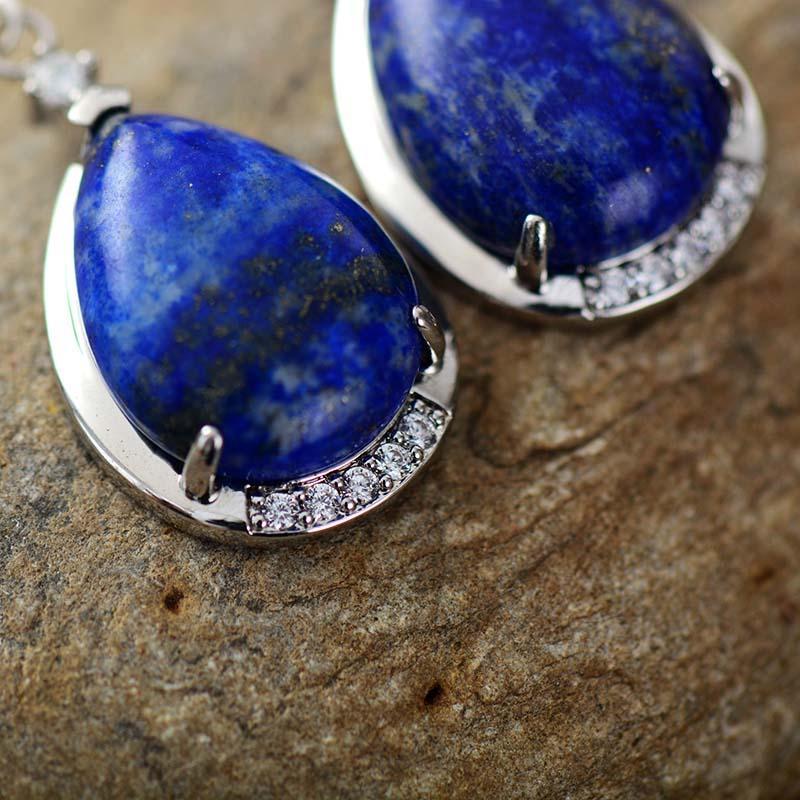 Boucles d'Oreilles "Nuit Étoilée" en Lapis-Lazuli