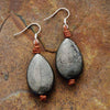 Boucles d'Oreilles en Pyrite "Ethniques et Tribales"