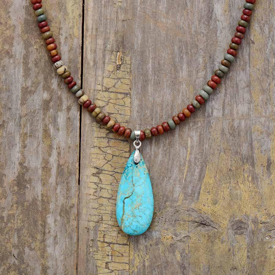 Collier en Jaspe Tribal de Protection