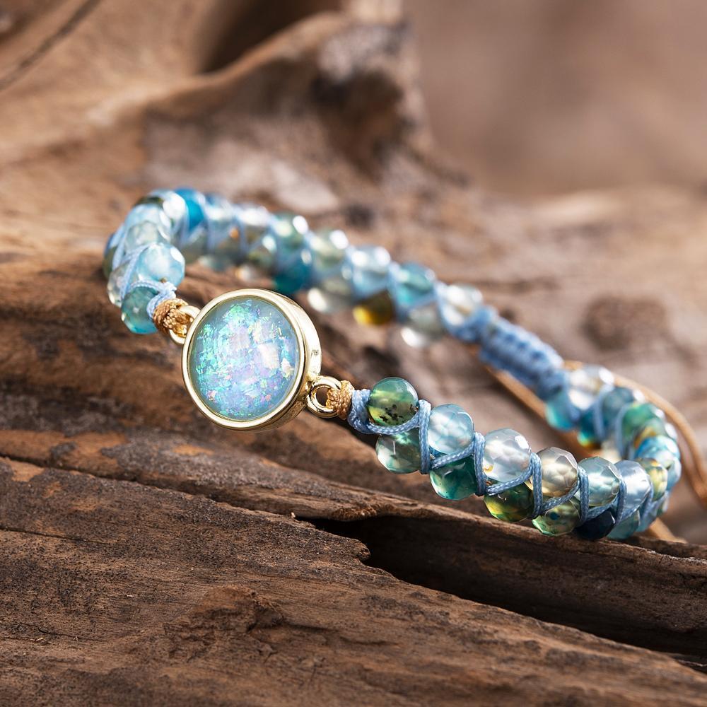 Bracelet Captivant Opale Bleue