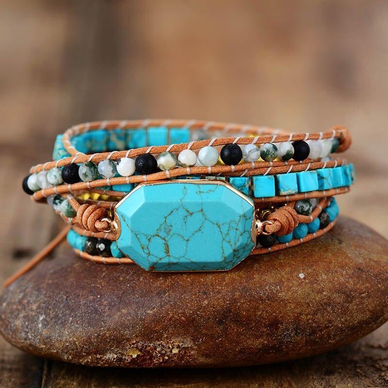 Bracelet d'Apaisement en Turquoise et Onyx