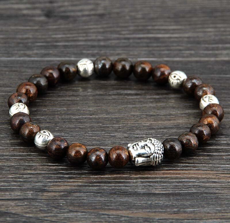 Bracelet en Bronzite Bouddha