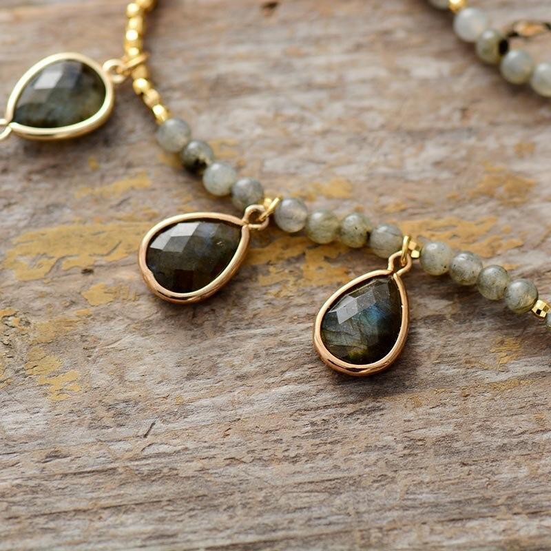 Collier en Labradorite Vintage